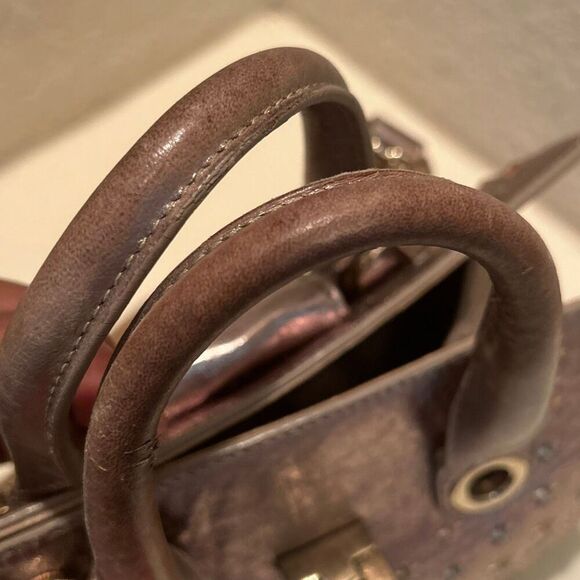 Jimmy Choo Two Way Crossbody Mini Bag Purse Metallic Gold Star Studded Punk Alt - Picture 9 of 15